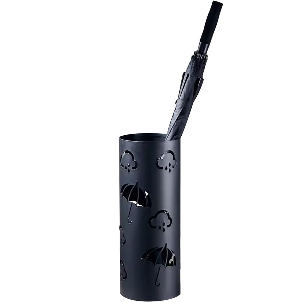 Flyiodfcxv Black Umbrella Stand, Fashionable Hollow Cloud
