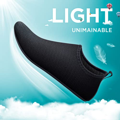 Seekway Water Shoes Quick-Dry Aqua Socks Barefoot Slip-On For Beach Pool Swim River Yoga Lake Surf Women Men Black Sk001 #TOP5