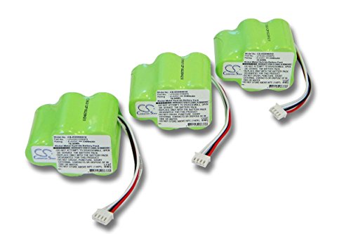 3x Akku Ersatzakku Ni-MH 3300mAh (6V) Saugroboter Ecovacs Deebot D710, D720, D73, D730, D76, D760 wie 945-0006, 945-0024, 205-0001, LP43SC3300P5