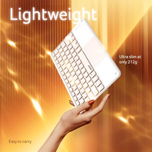 Image of Acer Nano Pad Touch Wireless Keyboard with Built-in Touchpad | Bluetooth Multi-Device Support | 280mAh Rechargeable Battery | Ultra-Slim Portable Design for Windows, Android, iOS & Mac | Peach