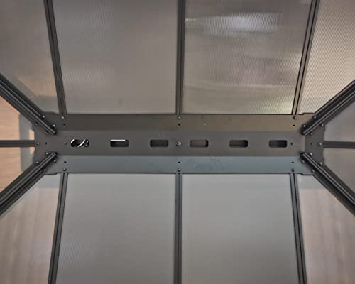 Canopia by Palram Carport Bausatz Colorado 14x16 487 x 425.5cm Doppelcarport Polycarbonat in Anthrazit für PKW aus rostfreiem Aluminium