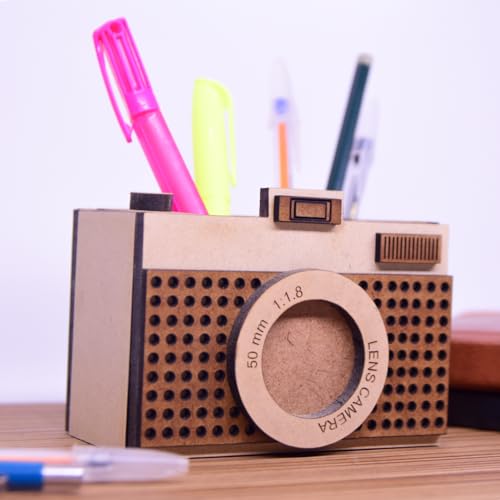 Porta-lápis câmera fotográfica