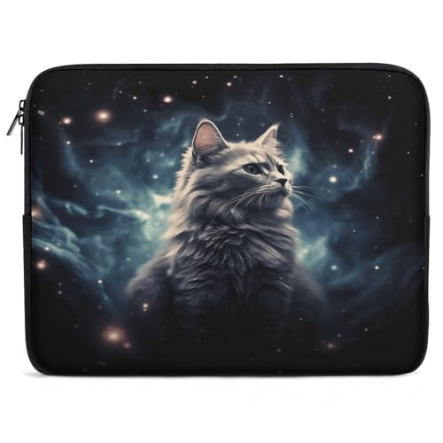 Evita arañazos con esta funda para portátil de 17 pulgadas impermeable con diseño original de gato