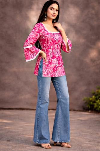 Image of Women's and Girls Short Kurti in TopsTunic | Ladies Ethnic Tunic