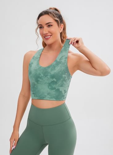 Image of Sports Bras for Women Criss-Cross Back Padded Workout Tank Tops Medium Support Crop Tops for Women
