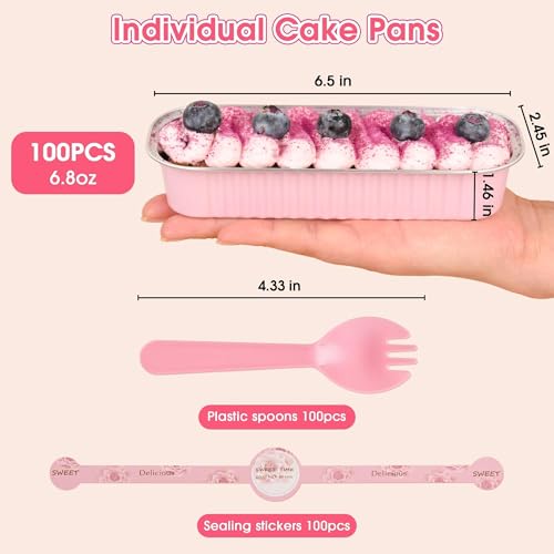 Save 29% on 100-Pack Disposable Mini Cake Pans with Lids - Image 2