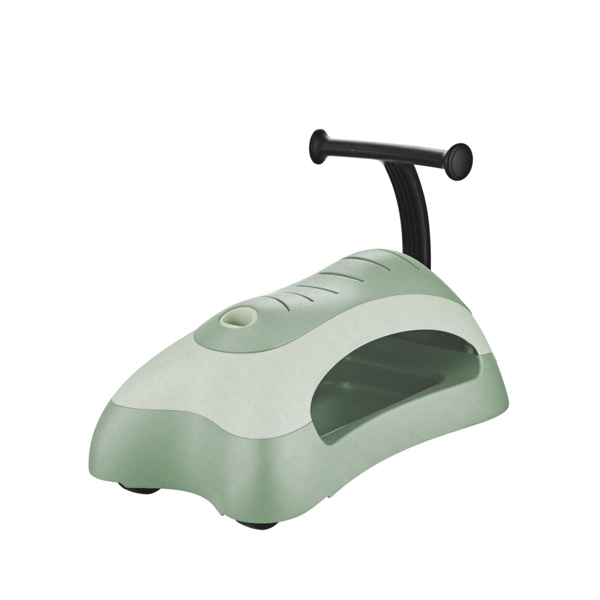 GLOBBER Walk N' ROLL 2 w 1 ECO – wózek do nauki chodzenia i samochód zjeżdżalny, kółka EVA, zrównoważone tworzywo sztuczne z włóknami słomowymi, możliwość przebudowy 2 w 1, pistacje