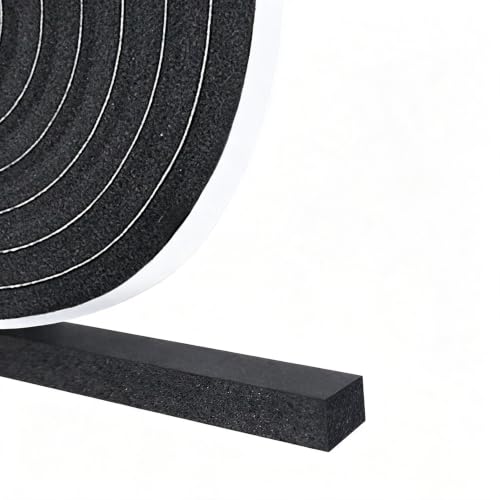 Image of DGSL Foam Weather Stripping, 1 /2 inch x1 /2 inch, 13Ft Door Window Seal Tape
