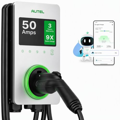 Autel Home Level 2 EV Charger up to 50Amp, 240V, Indoor/Outd...