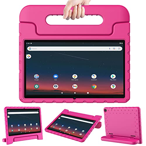 Ltrop Kids Case For Walmart Onn 10.1 Tablet Gen 3 2022 Model 100071485, Shockproof Convertible Handle Stand Case For 2022 Onn 10.1" Tablet 100071485 Gen 3 Only, Rose #TOP11