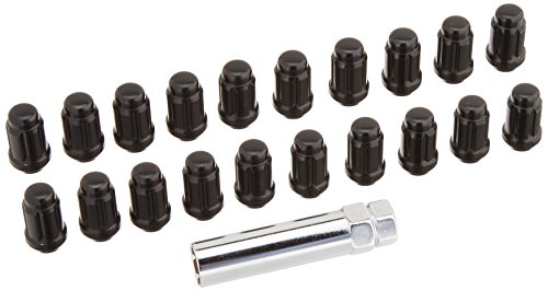 Image of 12X1.25 Bulge Acorn Spline Lug Nuts 1.38 inch 5 Lug Install Kit Black