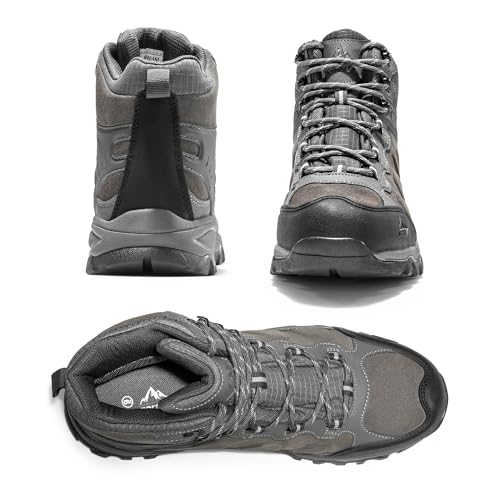 Image of NORTIV 8 Men's Waterproof Hiking Boots Outdoor Mid Trekking Backpacking Mountaineering Shoes
