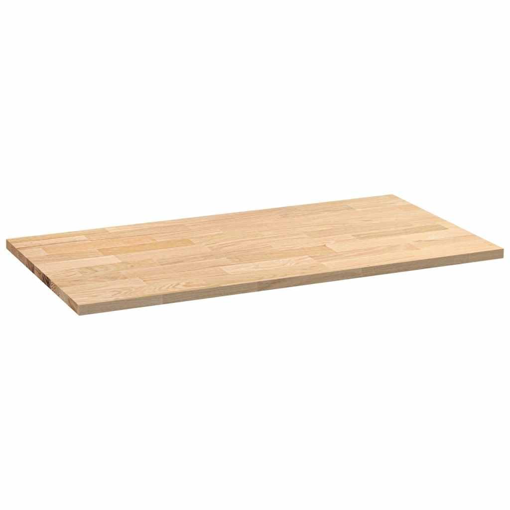 Piano di Lavoro Cucina 120x63,5x2,7 cm Legno Massello Rovere Marrone,4008999