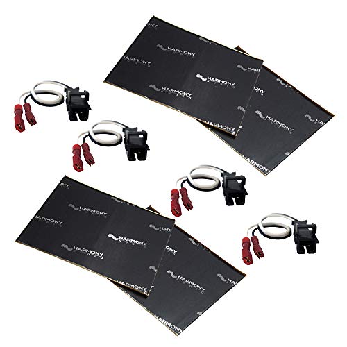 Harmony Audio (2) HA-724568 Factory Speaker Replacement Harness Bundle with Sound Dampening Speakers Kit Compatible with Chevy Malibu 1997-2003