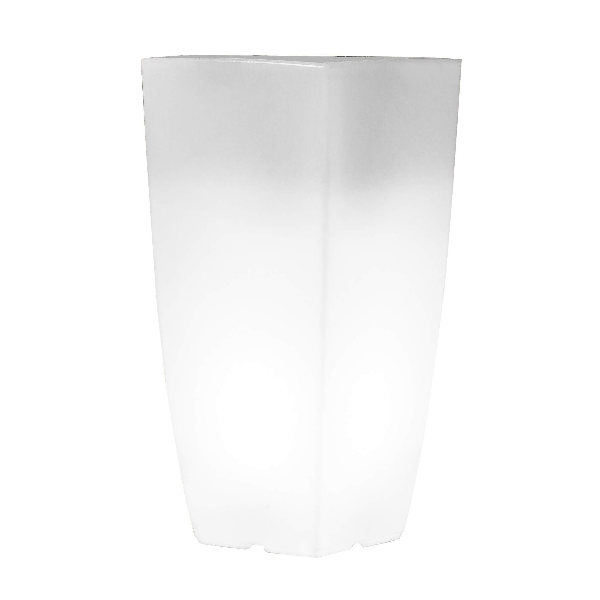 milani home - Vaso Luminoso da Esterno con Luce Bianca, 33 x 33 x 70 cm, in Polipropilene, per Giardino terrazzo e Ingresso