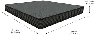 Centuary Mattresses Ortho Active 6 Inch Orthopedic Coir Memory Foam Mattress (78X72X6, King)