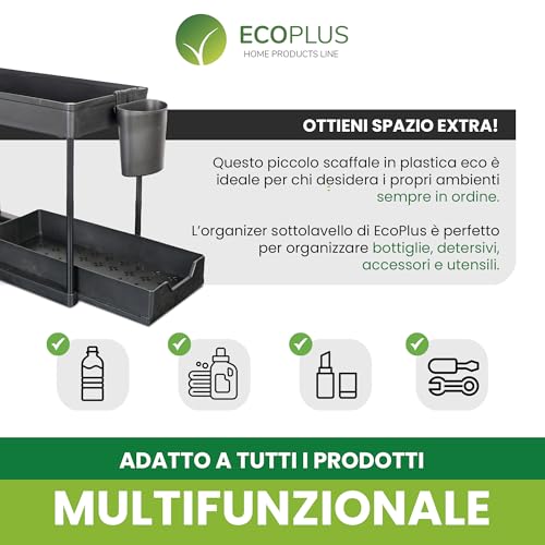 Étagère sous évier pour optimiser l'espace de cuisine encombré ECOPLUS