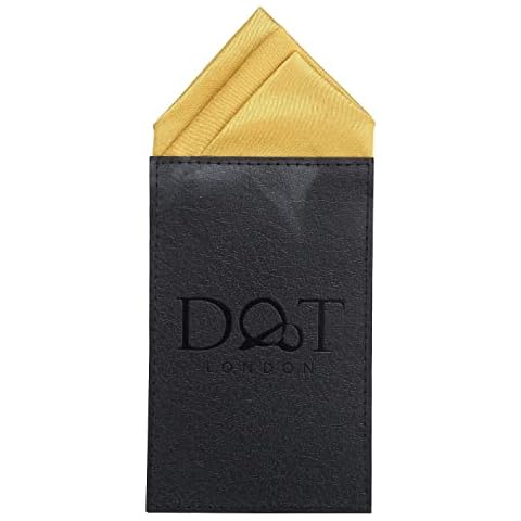 DQT Gold Pre-Folded Pocket Square Handkerchief Cover
