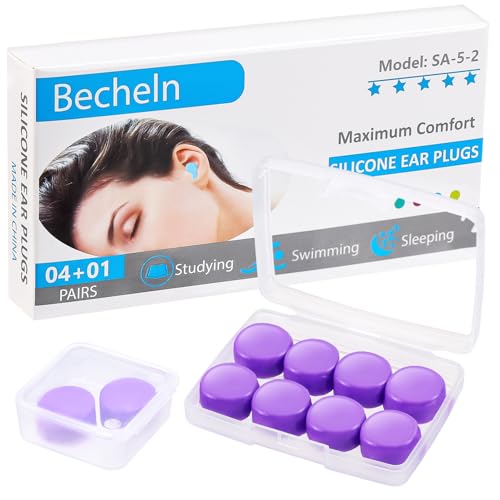 Reusable Silicone Waterproof Noise Cancelling Ear Plugs