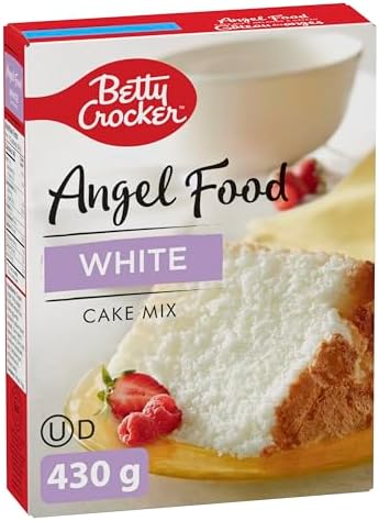 BETTY CROCKER - CAKE MIX - White Angel Food Cake Mix, 430 Grams Package, Baking Mix, Just Add Water, Tastes Like Homemade, Easy To Bake