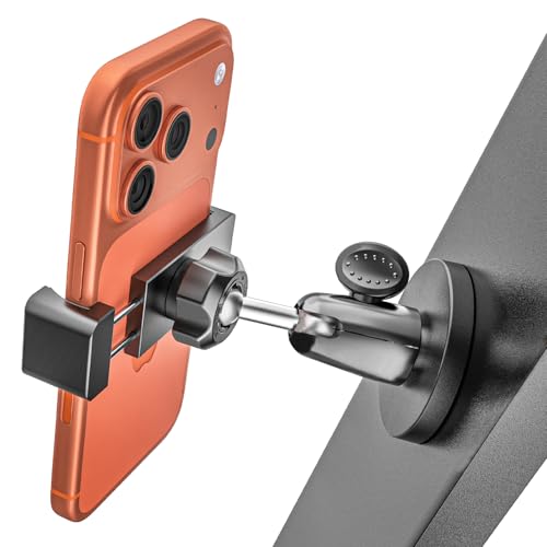 Wukanleng All Metal Magnetic Phone Holder [Strong Magnets] 360° Adjustment Magnetic Phone Mount for Golf Carts, Tractor, Excavator, Bulldozer, Loader, Crane, Forklift, Boat, Fit for iPhone 17 16 15