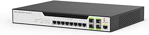 XikeStor 12 Port 2.5G L2 Managed PoE Switch 8 2.5G RJ45 & 4 10Gbps SFP Ports WE