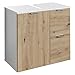 Produktbild trendteam smart living - Waschbeckenunterschrank Unterschrank - Badezimmer - Concept One - Aufbaumaß (BxHxT) 60 x 64 x 34 cm - Farbe Weiß mit Asteiche - 185030507