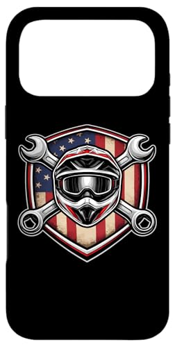 �A�����J�����g�N���X�w�����b�g�����I�ȃ_�[�g�o�C�N���C�_�[USA MX �X�}�z�P�[�X iPhone 17 Pro Max �p