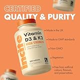 Vitamin D3 K2 (MK7) 100ug - 6 Month’s Supply - High Strength 180 Tablets - Premium Vegetarian Tablets - Suitable for Vegetarian - Vitamin D3, 4000iu & K2 - Made in UK - Image 5