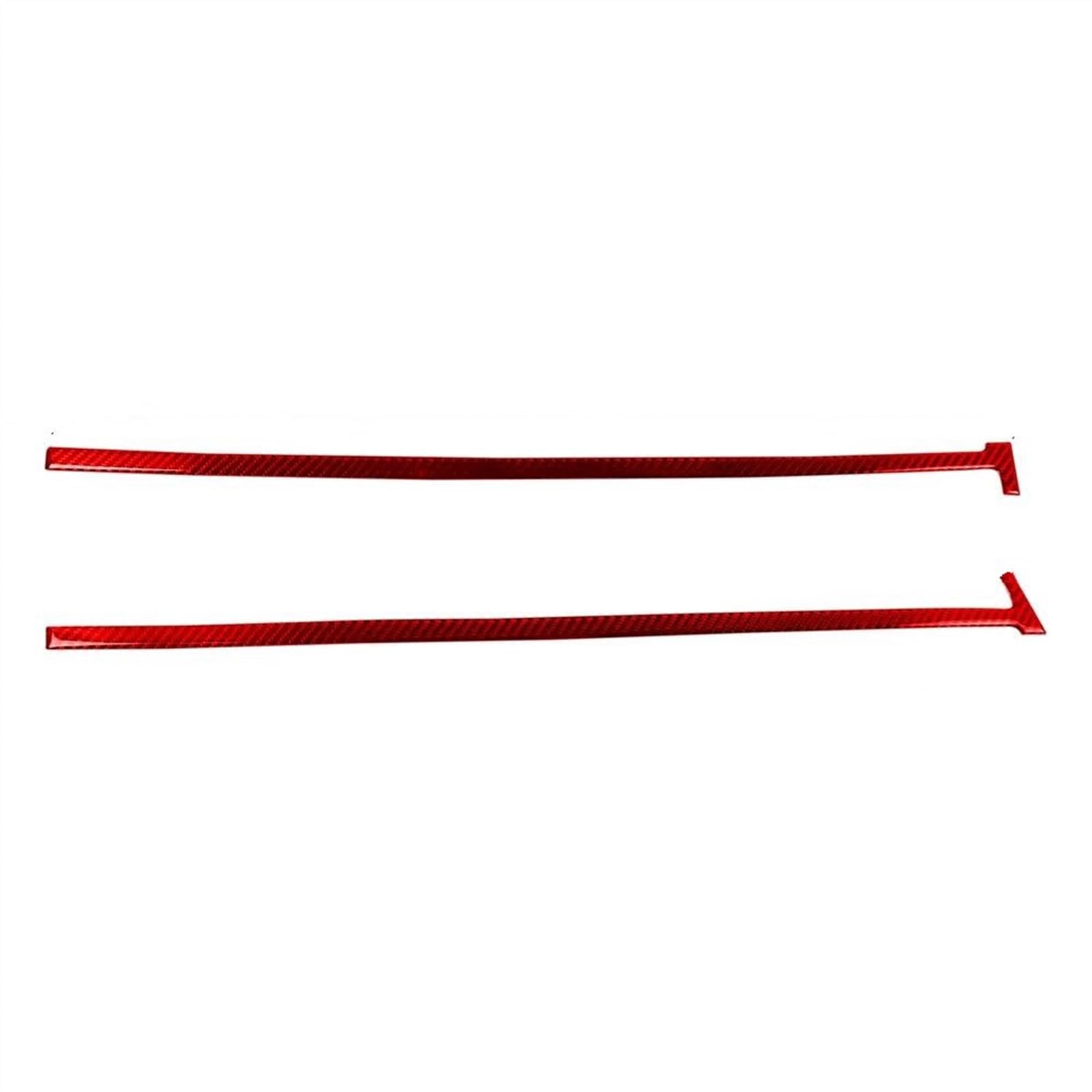 Yeskit Carbon Fibre Red Carbon Fiber Car Interior Accessory Center Dashboard Trim Strip Sticker For Tesla Model Y 2020-2022 3 2017-2022(Carbon Fibre Red)