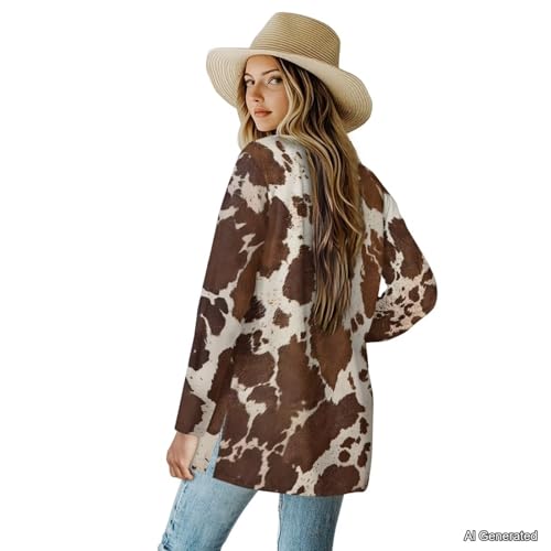 Image of Women's Lightweight Cardigans with Pockets Trendy Long Sleeve Open Front Cardigan Casual Tops Jackets Fall Oufits S-2XL