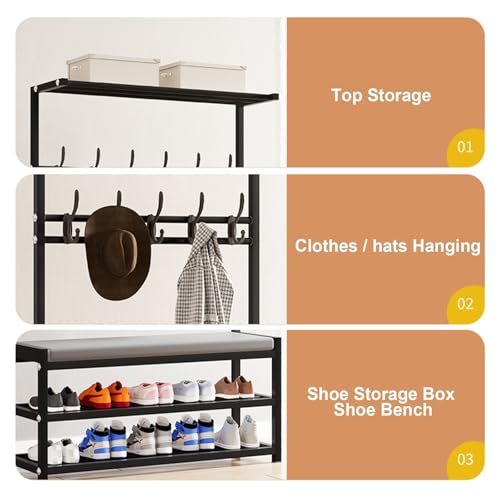 Solution de rangement pour entrée encombrée avec banc de chaussage intégré - 6