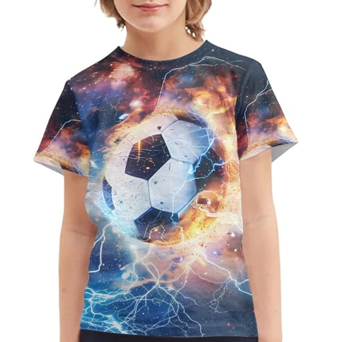 Image of JEOCODY Boys Girls Graphic Tees Funny 3D Printed Short Sleeve T-Shirts 3-16T