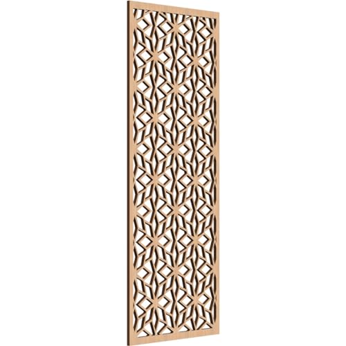 Image of Lake Decorative Pierced Fretwork Wood Wall Panels, 13 3 /8 inchW x 34 3 /8 inchH x 1 /4 inchT, Hickory