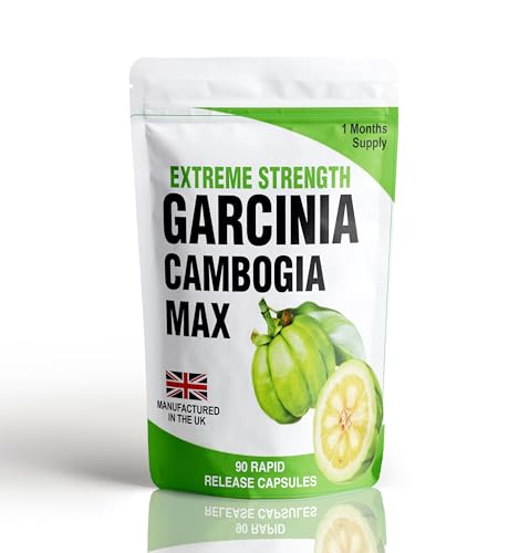 90 Capsules Garcinia Cambogia Max Pure Extreme Weight Management Detox Capsules 1500mg Daily Dose Dieting UK Manufactured