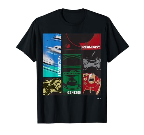 SEGA Console Dreamcast Genesis Saturn Panels T-Shirt