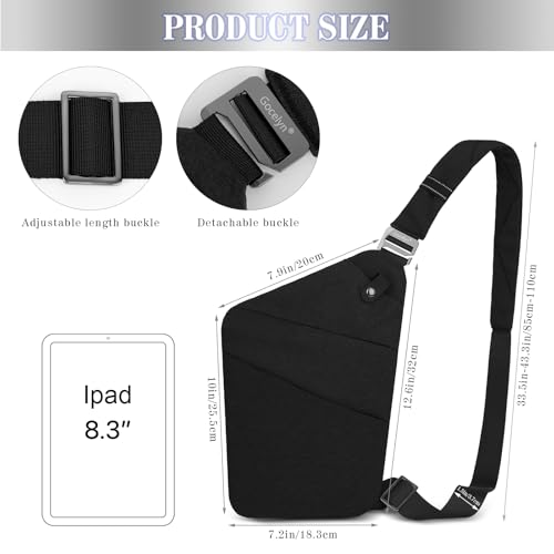 Gocelyn Anti-Theft Crossbody Bag Multi-pocket Chest Bag Sling Shoulder Bag For Men’s Women’s Travel Walking Hiking Cruise2