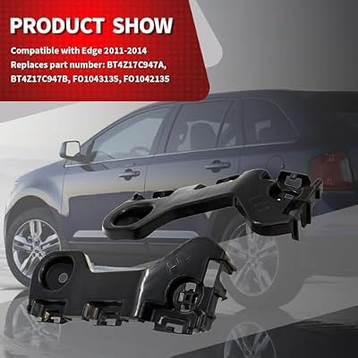Nakkaa Front Bumper Cover Support Bracket Retainer Reinforcement Compatible with MKX Edge 2011-2015 BT4Z17C947A BT4Z17C947B FO1043135 FO1042135