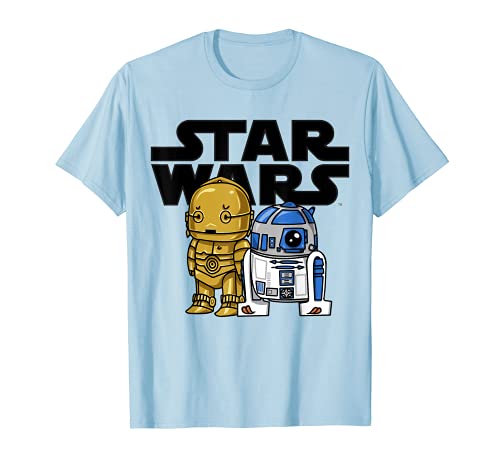 Star Wars Boba R2-D2 and C-3PO Cute Cartoon Graphic T-Shirt