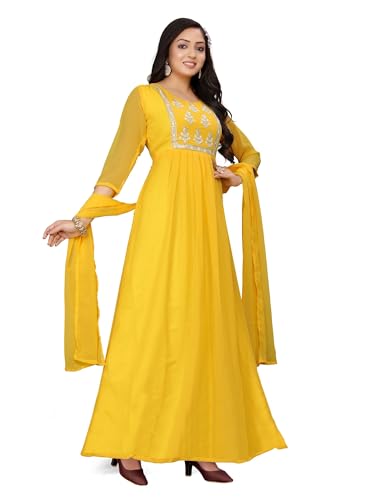 Image of Women's Georgette Fabric Kurti with Dupatta for Any Occassion | Kurti Set for Women