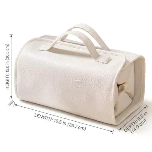 Image of 4 in 1 Detachable with Compartments Toiletry Bag Hanging Roll-Up Makeup Cosmetic Bag, Portable Foldable Toiletry Bag Waterproof Cosmetic Organizer Bag for Women
