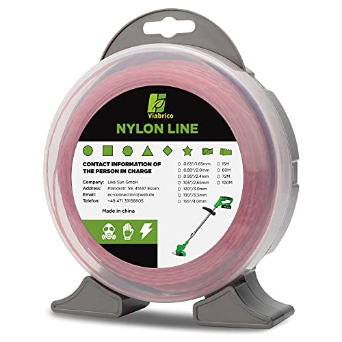 Viabrico Fil de 1,6 mm x 100 m pour débroussailleuse Cover