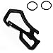 Idakey Full Stainless Steel Anti-Lost Keychain Carabiner Mutil Function Home Tool with Bottle Opener and 2 Extra Key Rings for Home (Black)