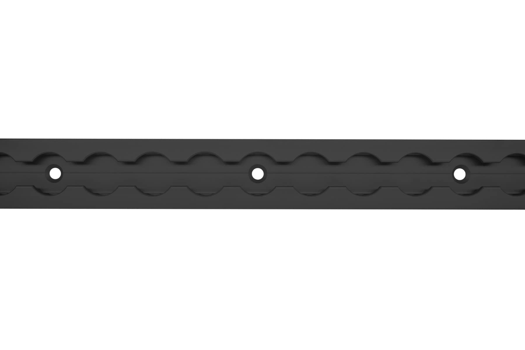 Airlineschiene 1000 mm schwarz, eckig, gebohrt für Transporter | Aluminium-Zurrschiene KTL-beschichtet, kompatibel mit Fittingen | Länge: 1000 mm; Breite: 34 mm; Höhe: 9,6 mm