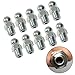 10-Pack M6x1.0 Straight Thread Zinc Plated Steel Grease Fittings, Oil Nipples for Lathe and Machine Tools, Industrial Lubrication Accessories
