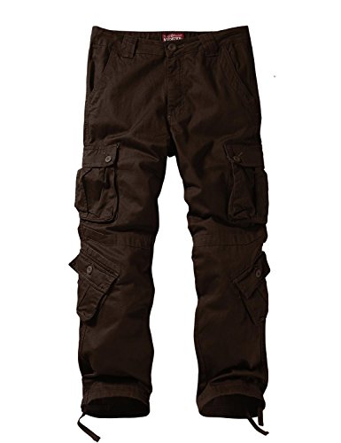 Image of Match Men's Wild Retro Multi-Pockets Utility Casual Cotton Cargo Trousers #3357