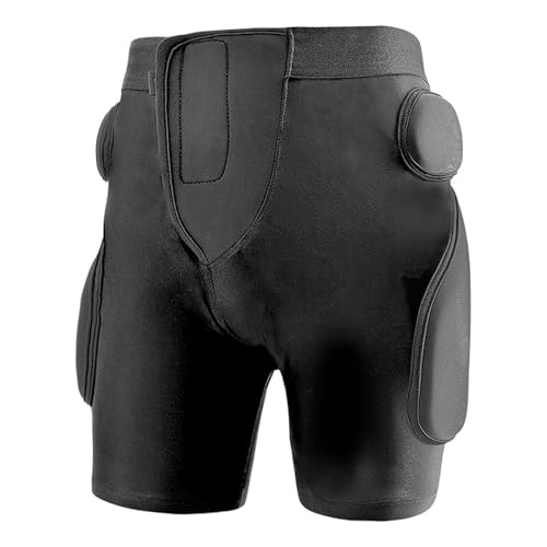 Padded Skating Pants, with Tailbone Support, 3D Hip Protection Eva Butt Pads Protective Shorts for Ski Skate Snowboard (M)