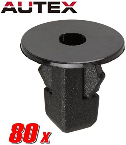 PartsSquare 80pcs Auto Body Push Type Retainer Kit Bumper Hood Fender Moulding Screw Grommet Nylon Bumper Fastener Rivets Replacement for Inner Structure Screw Grommet