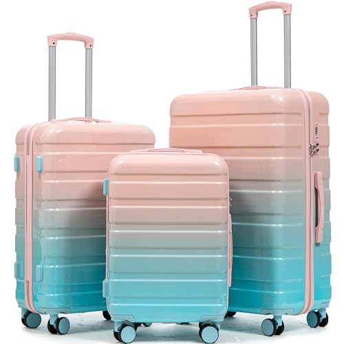 Image of Hardshell Luggage, Lightweight Durable PC Suitcase with Spinner Wheels 20 /24 /28
