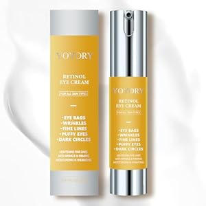 Retinol Eye Cream for Dark Circles – Rapid Under Dark Circles,Wrinkles, Eye Bags, Puffiness Remover for Women and Men, Temporary Firming & Tightening Treatment 0.66 fl oz (Gold)